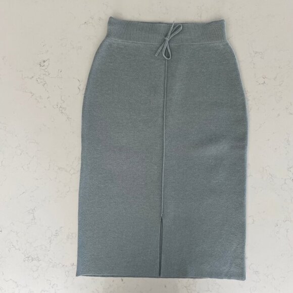 Spanner Knit Acrylic Blend Pencil Skirt Atlantis Iceberg Blue/Grey Sz S NWT - Picture 4 of 16